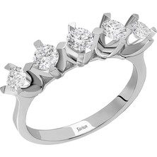 Sirius Pırlanta F Renk 1,50 Karat Pırlanta 5 Taş Yüzük 0423R0177