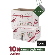 Creart Home Kolix Standart Çeyiz - Taşıma Kolisi En Kalın Büyük ve Sağlam Zımba Dikişli Koli