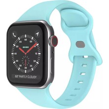 Wozlo Apple Watch 1, 2, 3, 4, 5, 6, 7, 8, Se Silikon Kordon Kayış - M-L Beden 38/40/41MM - Mavi