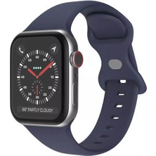 Wozlo Apple Watch 1, 2, 3, 4, 5, 6, 7, 8, Se Silikon Kordon Kayış - M-L Beden 38/40/41MM - Lacivert