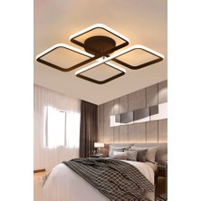 Ledmi Lighting 4 Parça Model Kumandalı LED Tavan Avizesi, 3 Renk Aydınlatmalı, Plafonyer,modern,spor, Salon Avizesi