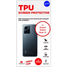 Xiaomi Redmi Note 12 Tpu Mat Arka Yan Koruyucu Film