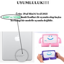 Wowacs Apple iPad Mini (6. Nesil) 2021 ile Uyumlu Silikon Kollu Çocuklar Için Tablet Kılıfı