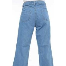 Lamir Store Geniş Paça Model Taşlanmış Kumaş Beş Cepli Ince Yazlık Yeni Sezon Hafif Nefes Alan Kot Pantolon