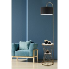 Begüsa Evsa Sehpa Lambader Eskitme Mermer Ahşap Siyah Şapka