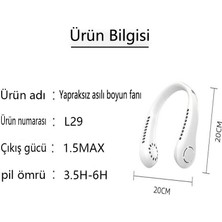 Humarkup Usb Şarj Taşınabilir Küçük Fan Asılı Boyun Fanı - Yeşil (Yurt Dışından)