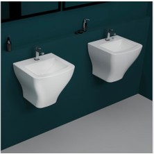 Turavit Lotus Monoblok 50 cm Asma Seramik Lavabo