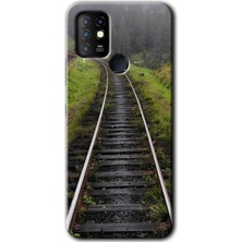 Gramaphone Infinix Hot 10 Kılıf Hd Desen Baskılı Arka Kapak - Tren Yolu