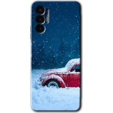 Gramaphone Tecno Pova 3 Kılıf Hd Desen Baskılı Arka Kapak - Karlı Vosvos