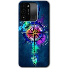 Gramaphone Tecno Spark 8c Kılıf Hd Desen Baskılı Arka Kapak - Gizemli Pusula