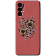 Gramaphone Tecno Spark 8 Pro Kılıf Hd Desen Baskılı Arka Kapak - Retro Çiçek