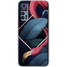 Gramaphone Tcl 30 Plus Kılıf Hd Desen Baskılı Arka Kapak - Flamingo Yaprak
