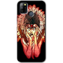 Gramaphone Infinix Smart 5 Kılıf Hd Desen Baskılı Arka Kapak - Kurt Kız