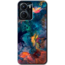 Gramaphone Vivo Y16 Kılıf Hd Desen Baskılı Arka Kapak - Color Storm