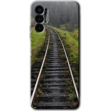 Gramaphone Tecno Spark 8 Pro Kılıf Hd Desen Baskılı Arka Kapak - Tren Yolu