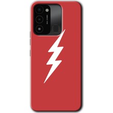 Gramaphone Tecno Spark 8c Kılıf Hd Desen Baskılı Arka Kapak - Flash Logo