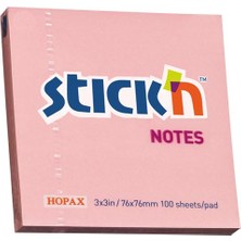Hopax Stickn 21148 Yapışkanlı Not Kağıdı 100 Yaprak 76Mm X 76Mm Pastel Pembe (12 Koçan)