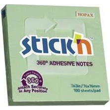 Hopax Stickn Yapışkanlı Not Kağıdı 76X76 Mm 360 Yeşil 100 Yaprak 12 Li 4-2155200-5001 (12 Li Paket)