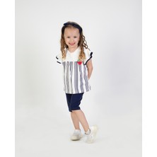 Harika Kids Kız Bebek Kaprili Kısa Kollu Karpuz Kol Bandanalı Yazlık Basic Alt-Üst Takım 6-24 Ay