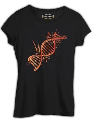 Lord T-Shirt Dna Chain Exploding Siyah Kadın Tshirt