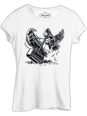 Hammer And The Crows Beyaz Kadın Tshirt