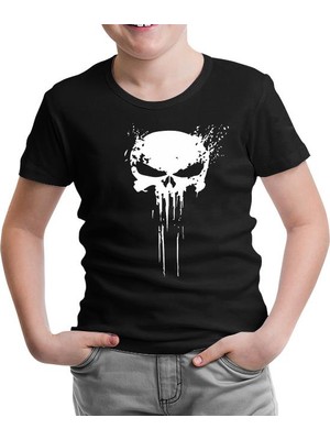 Lord T-Shirt Punisher Skull Invisible Siyah Çocuk Tshirt