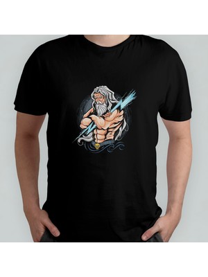 Pixxa Zeus %100 Pamuklu Bisiklet Yaka T-Shirt Model - 1