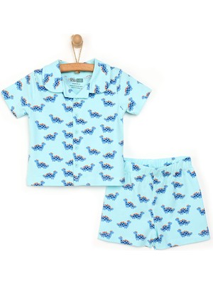 Hello Baby Hellobaby Basic Erkek Bebek Kısa Kol Gömlek Yaka Pijama Takımı