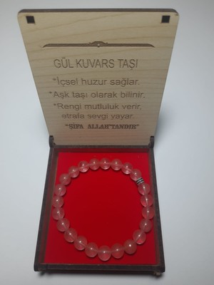 Mary Collection Gül Kuvars Doğal Taş Bileklik