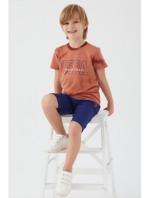 U.S. Polo Assn. Erkek Çocuk Kahverengi Pijama Takım 50273861-VR029