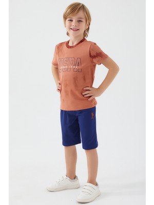 U.S. Polo Assn. Erkek Çocuk Kahverengi Pijama Takım 50273861-VR029