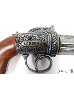 Denix Koleksiyon Grubu-6 Barrels Pepper-Box Revolver, England 1840-JDNX1071-ORIJINALDEN Ilham Alan Tasarım