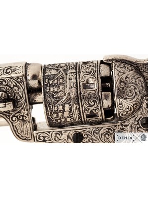 Denix Koleksiyon Grubu-Amerıcan Cıvıl War Navy Revolver, Usa 1851-JDNX1040-B-ORIJINALDEN Ilham Alan Tasarım