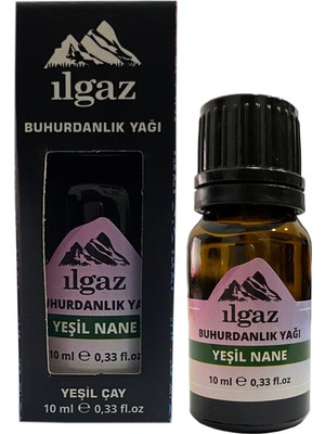 Ilgaz Uçucu Yeşil Nane Yağı 10 Ml Ferahlatıcı Buhurdanlık Kokusu Buhurdanlık Yağı 3 Adet Nane Ortam Kokusu