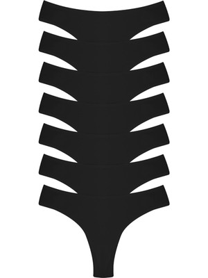 Dominant Kadın Siyah Brazilian Pamuklu Likralı Külot 7'li Paket 27000-601