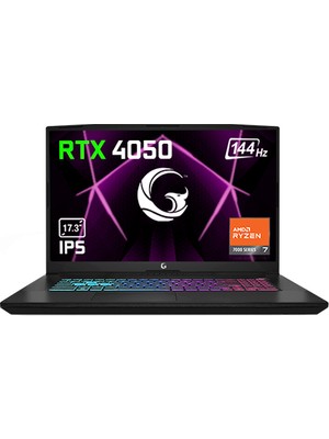 Game Garaj Slayer R5XL-4050 C2 R5-7535HS 32GB 1tb SSD RTX4050 17.3" Fhd IPS 144Hz Dos, Çanta Hediyeli