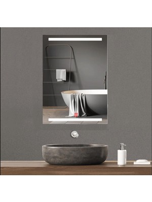 Bugusan 80X120 cm Buğu Çözücülü Kumlamalı Banyo Aynası