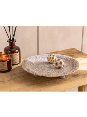 English Home Cozy Polyresin Dekoratif Tepsi Kahve 25 x 25 x 2 cm