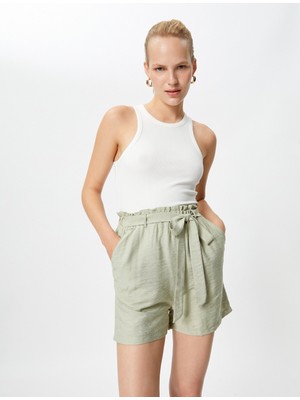 Koton Kemerli Şort Cepli Viskon