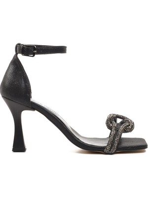 Pierre Cardin Siyah Kadın Abiye Ayakkabı Topuklu Sandalet