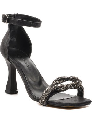Pierre Cardin Siyah Kadın Abiye Ayakkabı Topuklu Sandalet