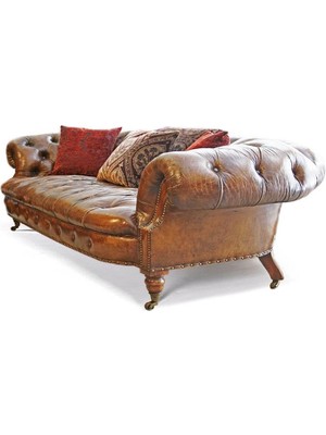 3A Mobilya Hakiki Deri Handmade Cute Chesterfield