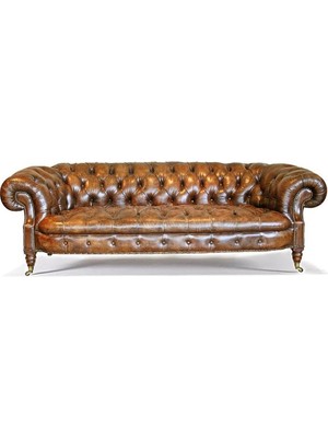 3A Mobilya Hakiki Deri Handmade Cute Chesterfield