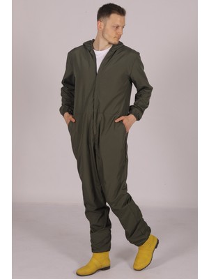 Pratik Medikal Yeşil Işçi Tulumu Balıkçı Çiftçi Bahçıvan Kuaför Laboratuvar Sıvı Geçirmez Terletmez Kumaş Unisex