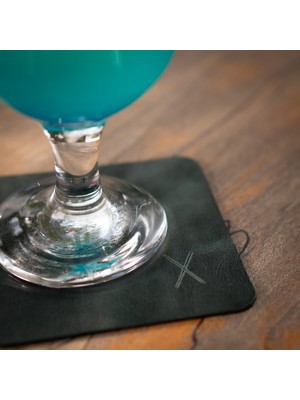 Minimal X Design Minimal x Hakiki Deri Bardak Altlığı 6'lı Veya 4'lü Set - Gerçek Deri ve El Yapımı - Minimalist Tasarı