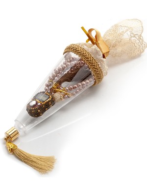 İhvan Online Özel Kutusunda Zikirmatik ve Inci Tesbihli Mevlüt Hediyelik Seti Krem