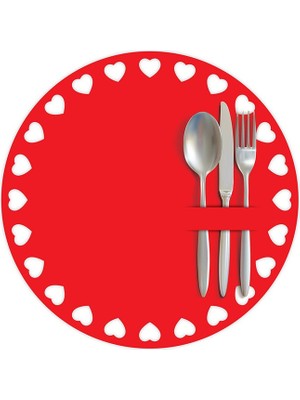 Artikel Kırmızı Keçe Amerikan Servisi, Supla 2'li Servis Takım -432