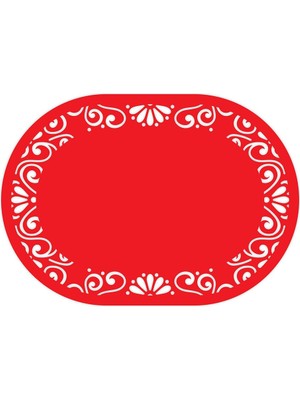 Artikel Kırmızı Keçe Amerikan Servisi, Supla 6'lı Servis Takım -451