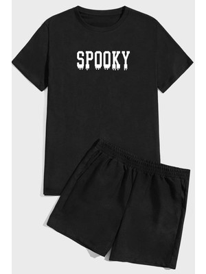 Only Trendwear Spooky Baskı Şort Takım