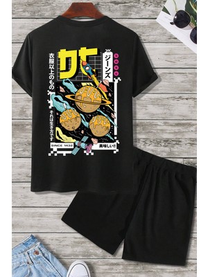 Only Trendwear Tokoyaki  Baskı Şort Takım